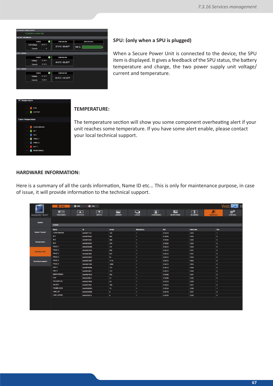 Analog Way ASCENDER 16 (LIVECORE) - Ref. ASC1602 User Manual User Manual | Page 67 / 118