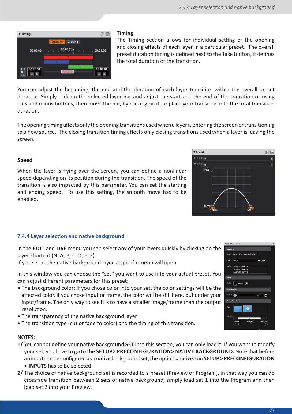 4 layer selection and native background | Analog Way ASCENDER 16 (LIVECORE) - Ref. ASC1602 User Manual User Manual | Page 77 / 118