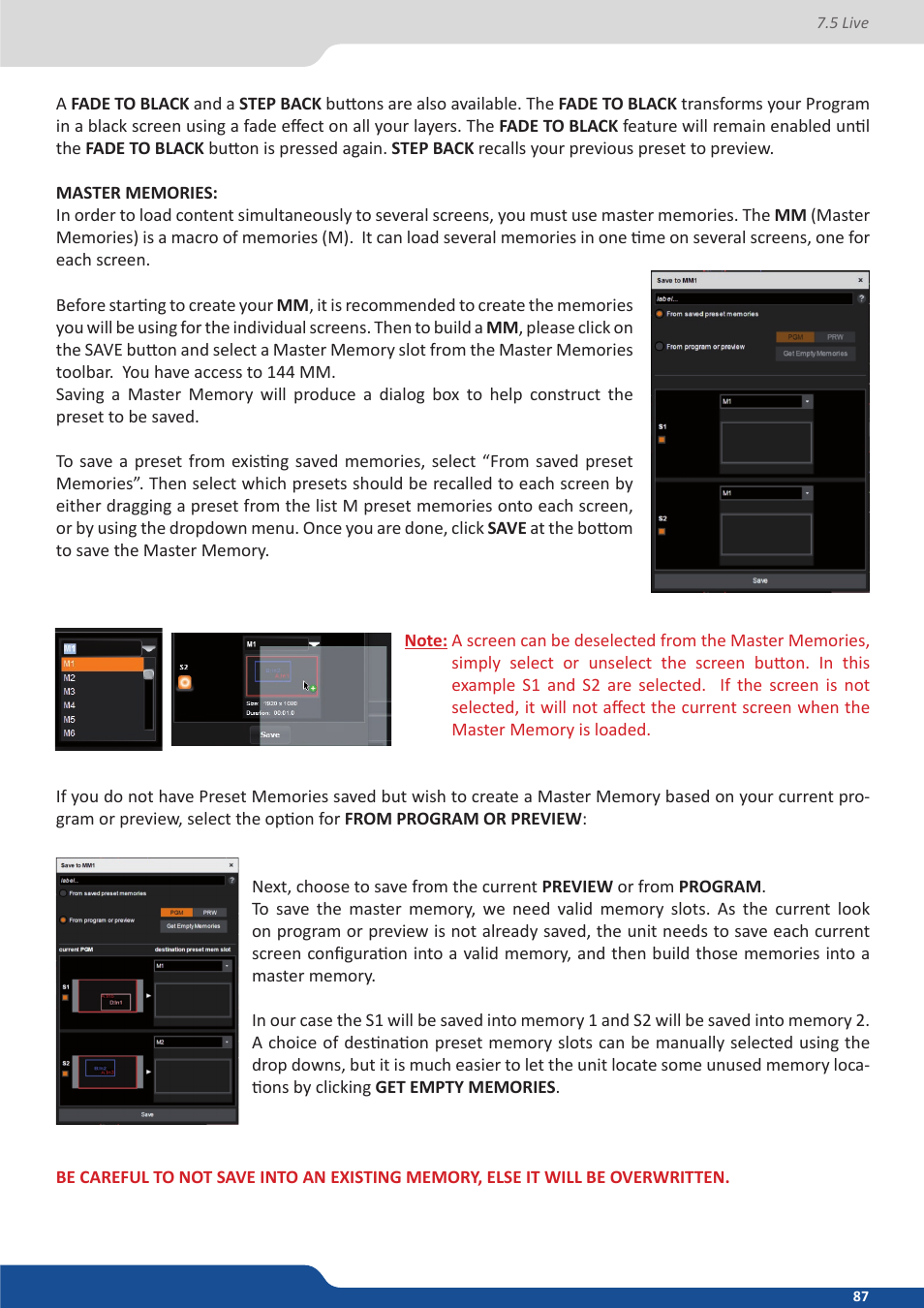 Analog Way ASCENDER 16 (LIVECORE) - Ref. ASC1602 User Manual User Manual | Page 87 / 118