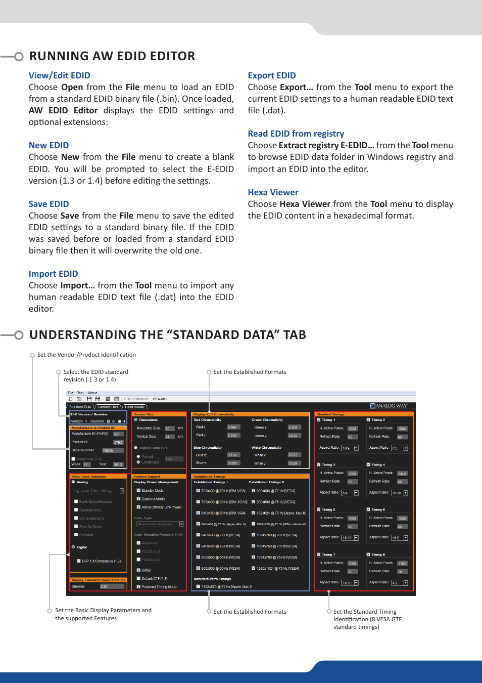 Analog Way AW EDID EDITOR - Ref. AWEE User Manual | Page 2 / 4