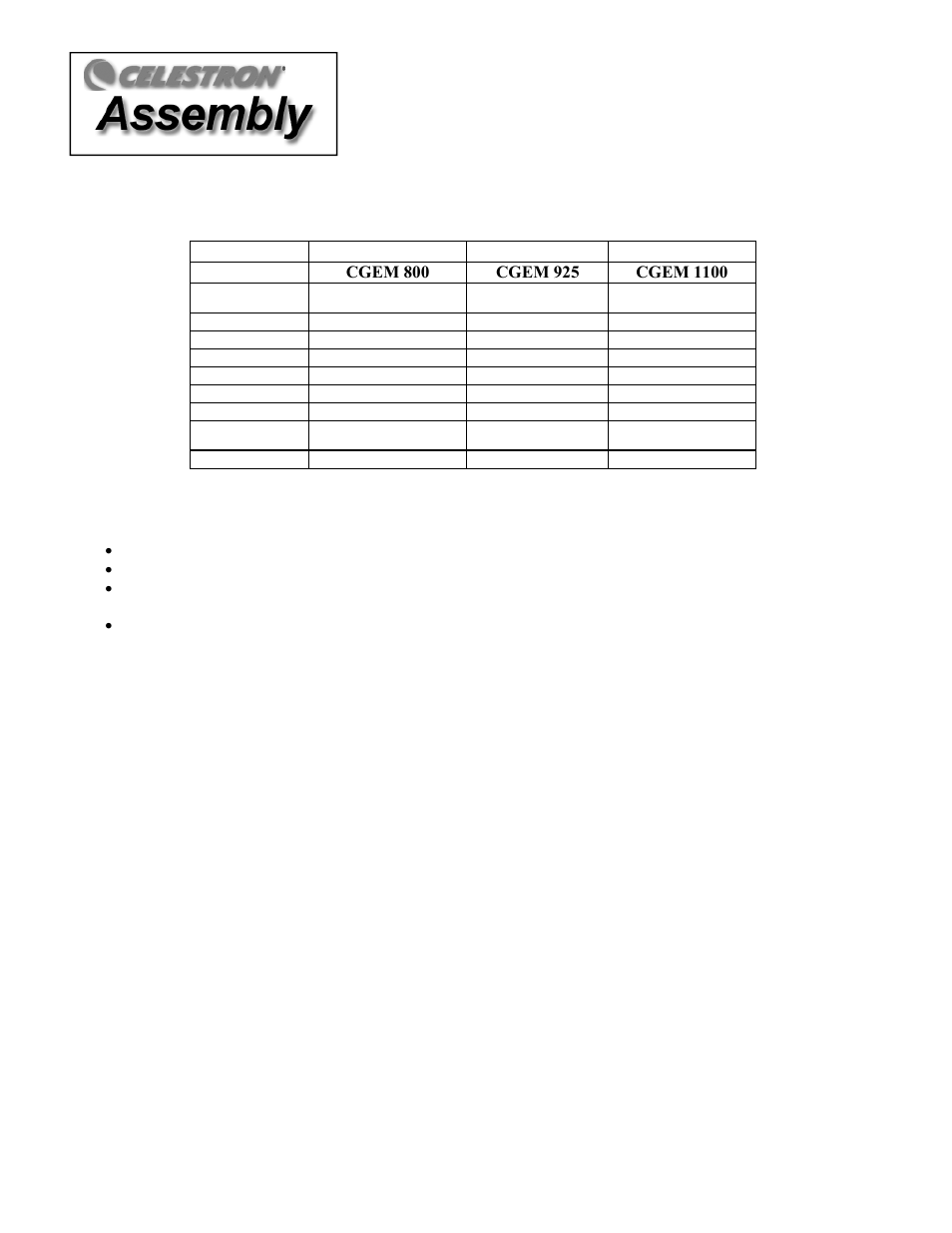 Celestron CGEM 1100 User Manual | Page 6 / 71