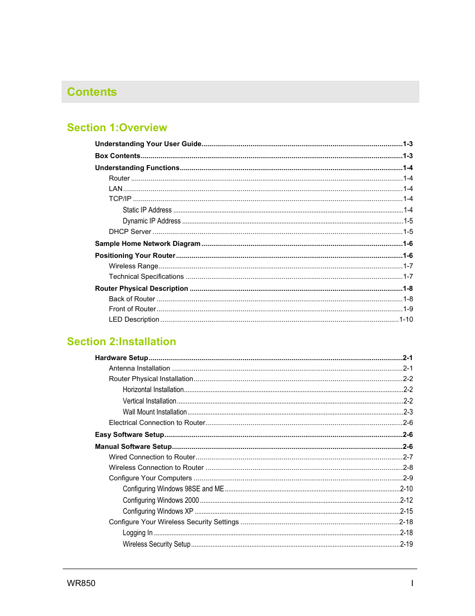 Motorola WR850GP User Manual | Page 4 / 95