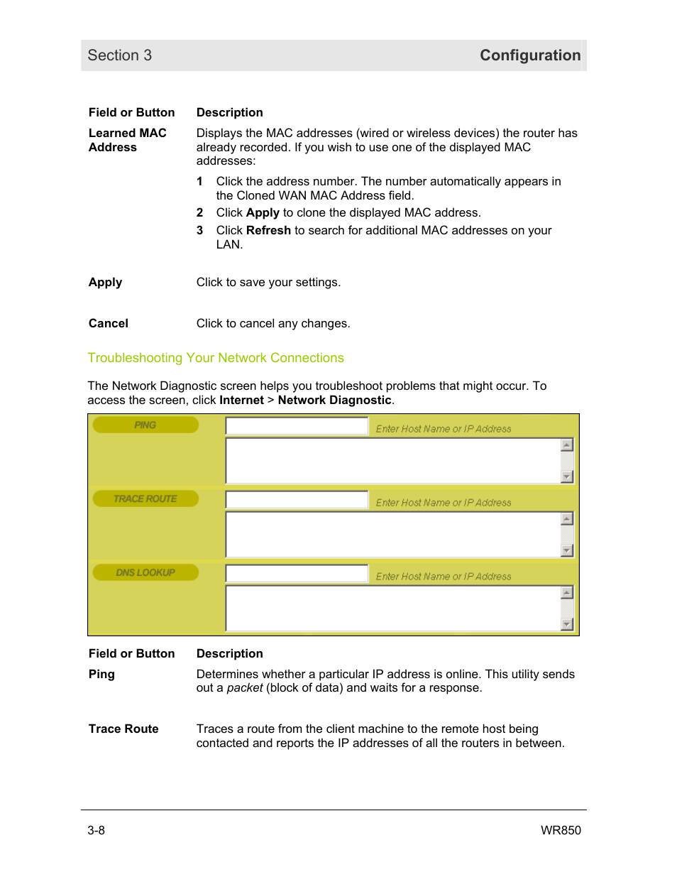 Troubleshooting your network connections | Motorola WR850GP User Manual | Page 45 / 95