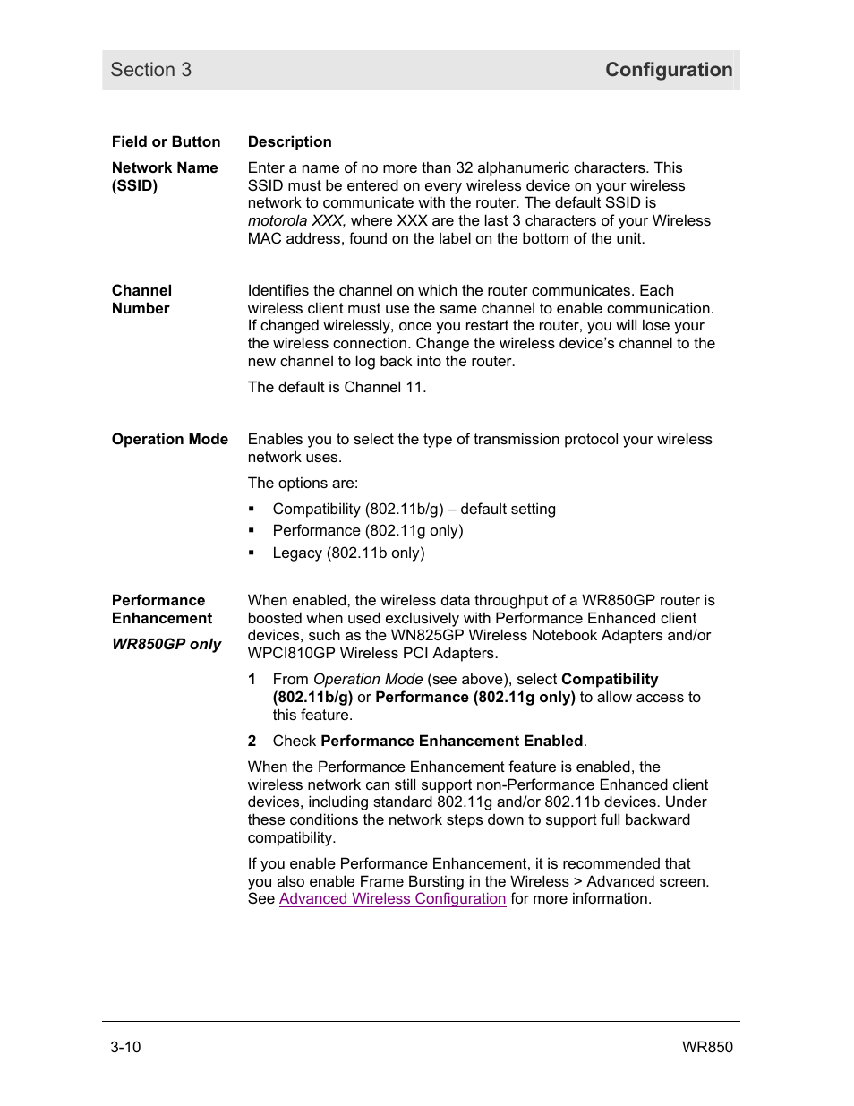 Motorola WR850GP User Manual | Page 47 / 95