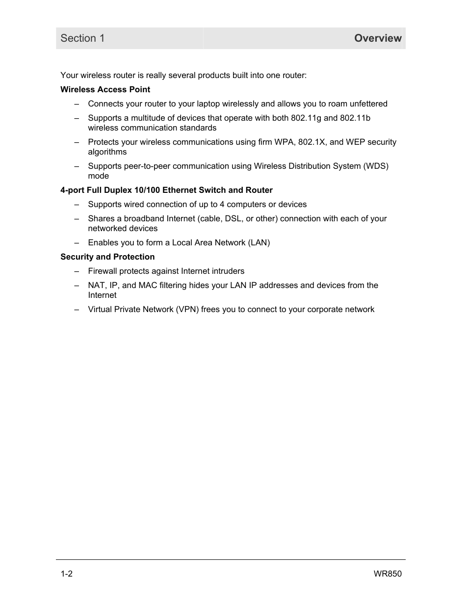 Motorola WR850GP User Manual | Page 8 / 95