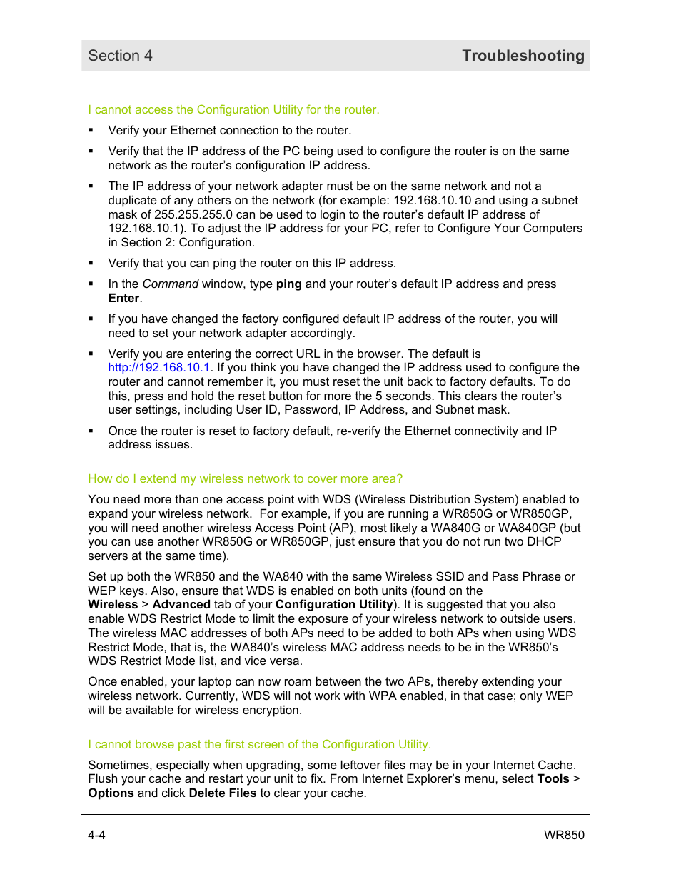 Motorola WR850GP User Manual | Page 81 / 95