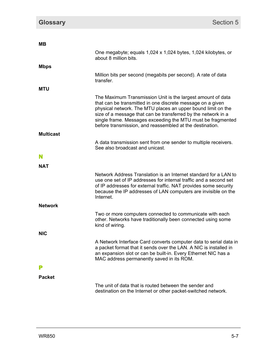 Motorola WR850GP User Manual | Page 89 / 95