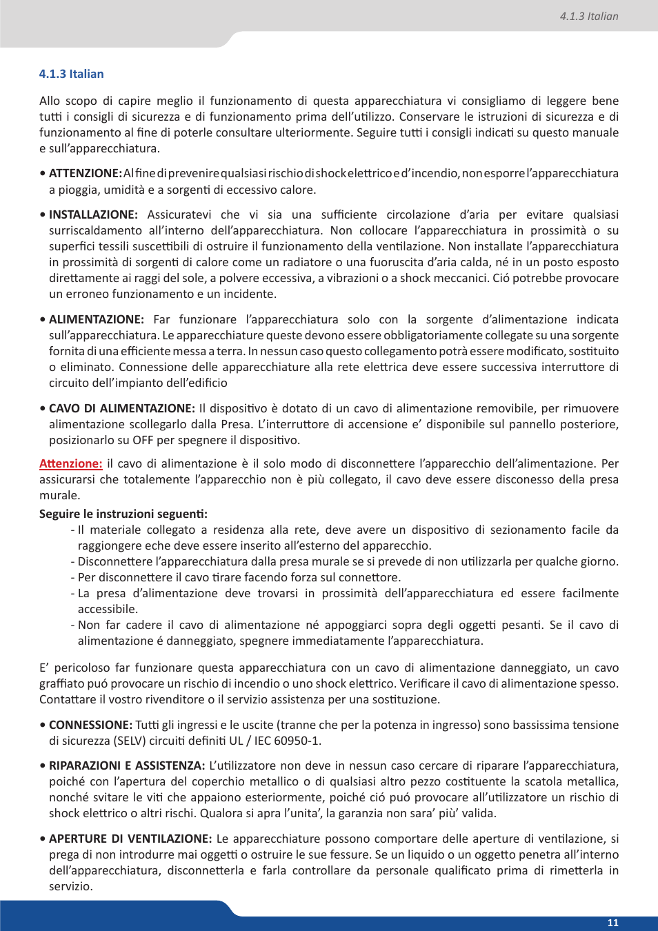 3 italian | Analog Way PULSE2 (MIDRA) - Ref. PLS350 User Manual User Manual | Page 11 / 100