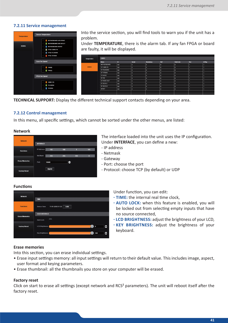 11 service management, 12 control management | Analog Way PULSE2 (MIDRA) - Ref. PLS350 User Manual User Manual | Page 41 / 100