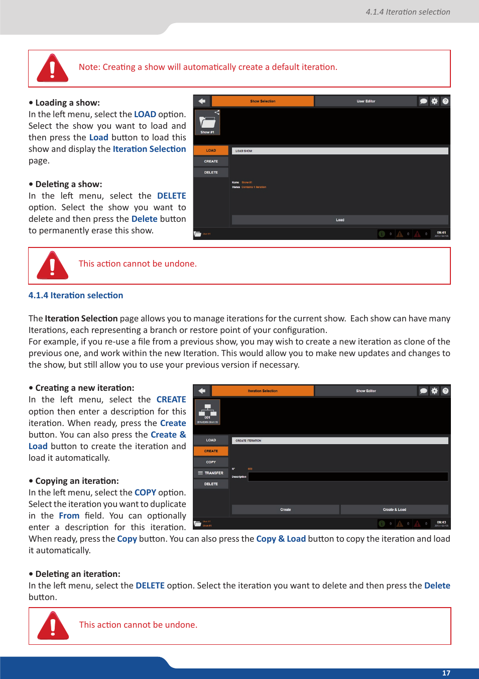 4 iteration selection | Analog Way VERTIGE - Ref. VRC300 User Manual User Manual | Page 17 / 44