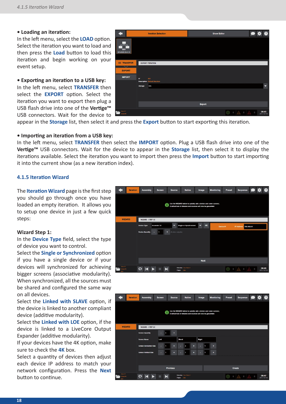 5 iteration wizard | Analog Way VERTIGE - Ref. VRC300 User Manual User Manual | Page 18 / 44