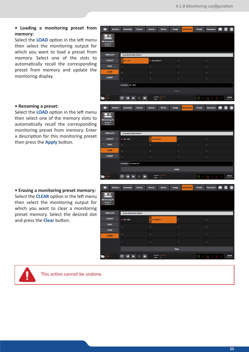 Analog Way VERTIGE - Ref. VRC300 User Manual User Manual | Page 25 / 44