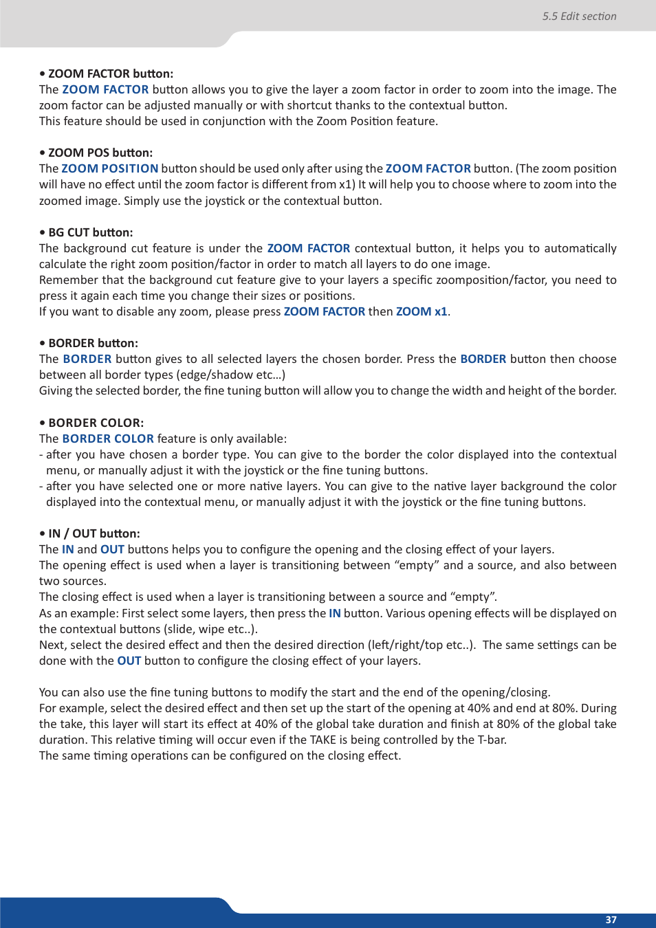 Analog Way VERTIGE - Ref. VRC300 User Manual User Manual | Page 37 / 44