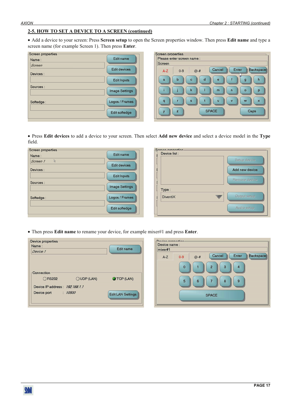 Analog Way Axion - ARC100 User Manual | Page 17 / 29