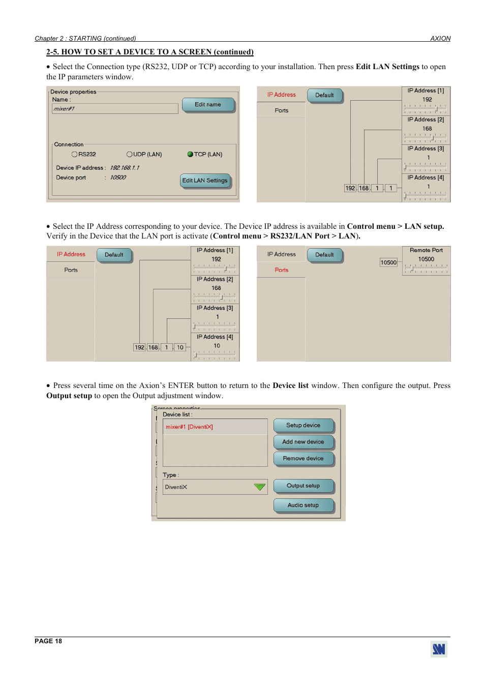 Analog Way Axion - ARC100 User Manual | Page 18 / 29