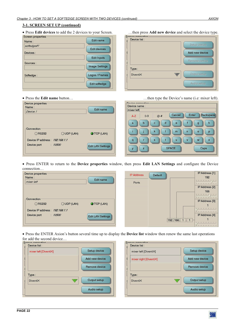 Analog Way Axion - ARC100 User Manual | Page 22 / 29