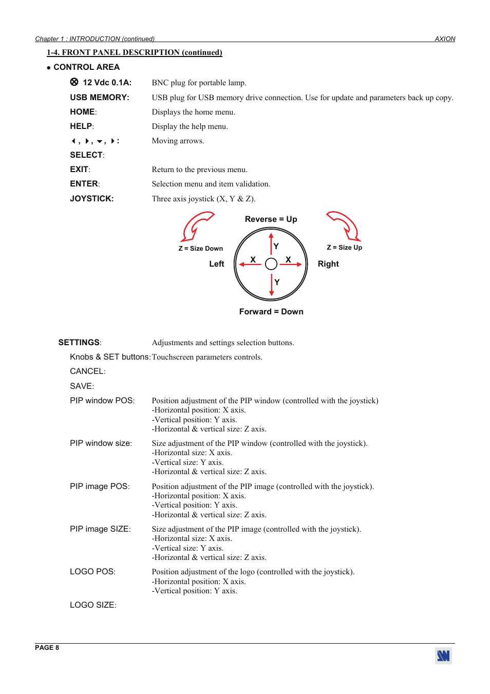 Analog Way Axion - ARC100 User Manual | Page 8 / 29