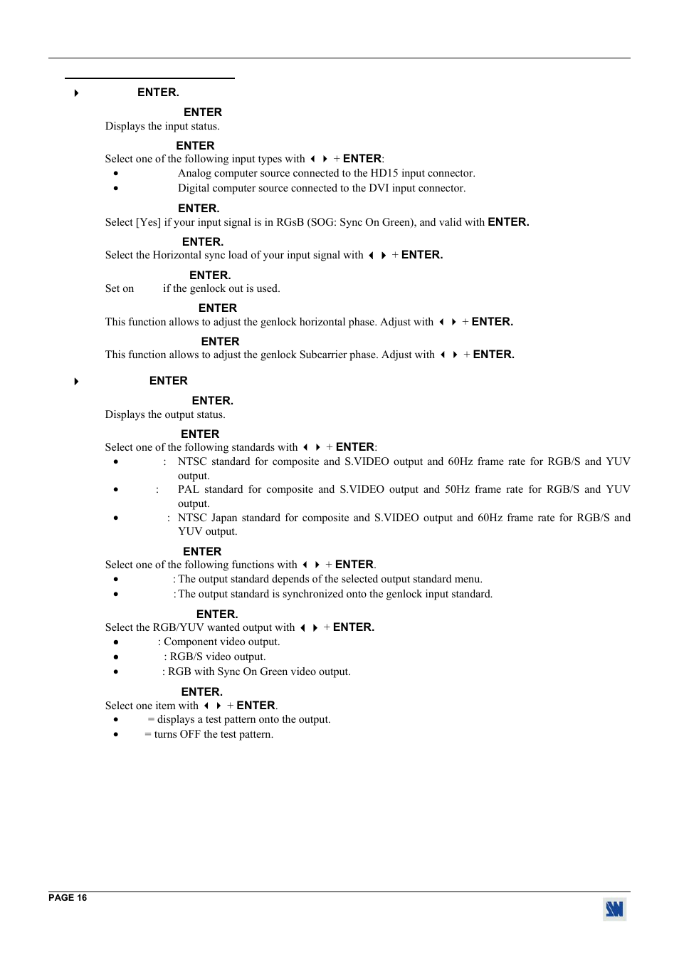 5. functions description | Analog Way Digi Scan 1600 - DSV1600 User Manual | Page 16 / 28