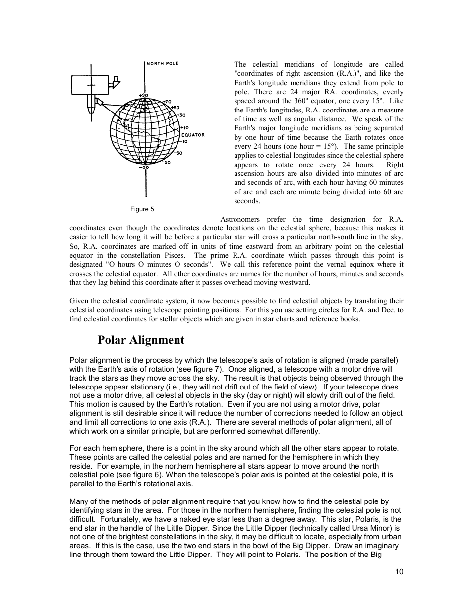 Polar alignment | Celestron 31027 User Manual | Page 10 / 17