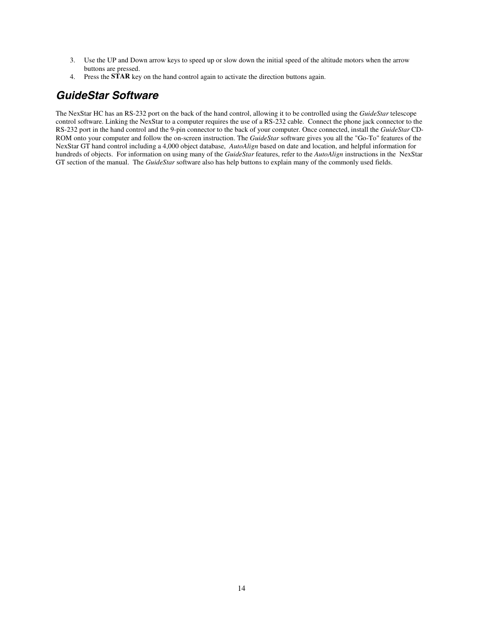 Guidestar software | Celestron NexStar HC User Manual | Page 14 / 53