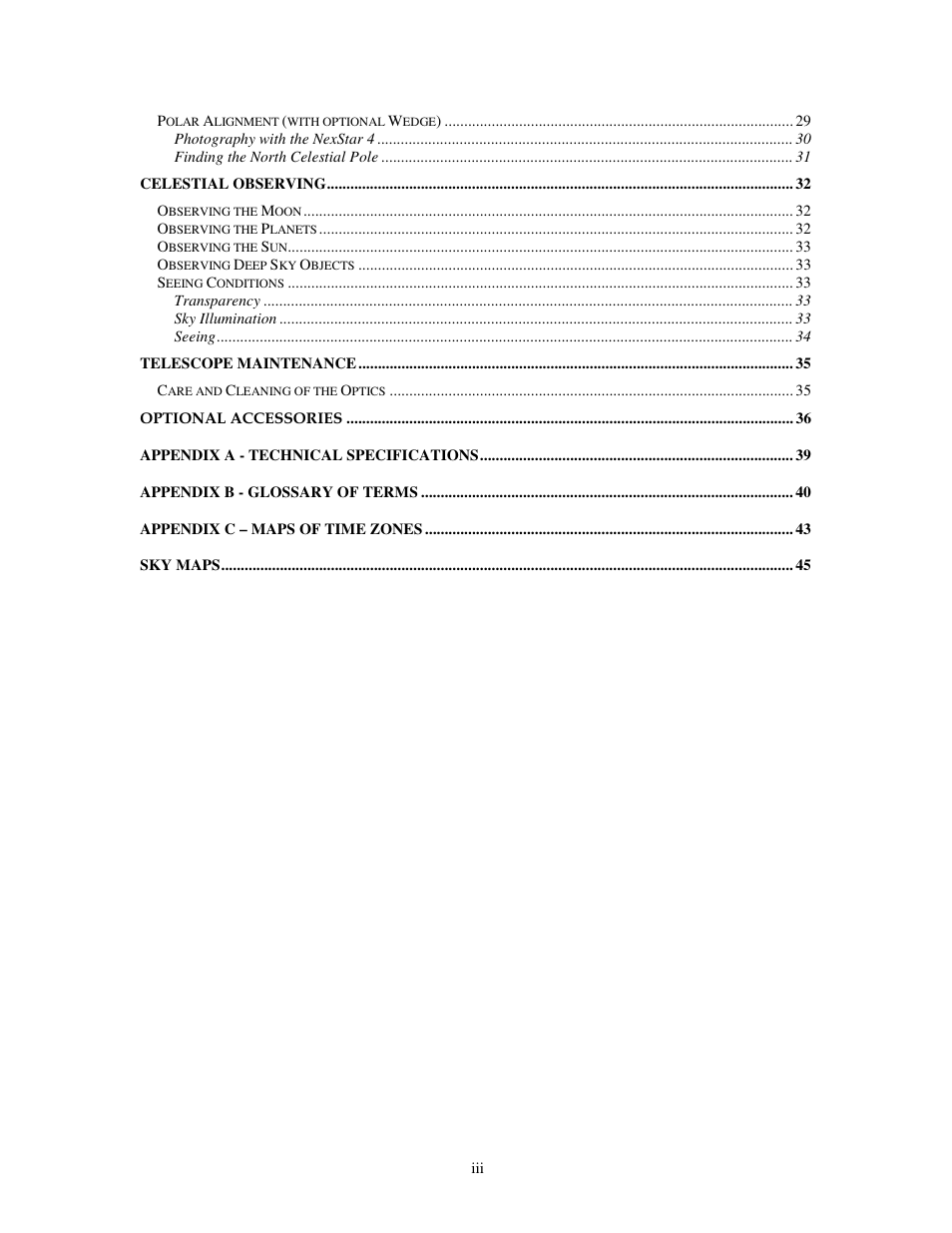 Celestron NexStar HC User Manual | Page 3 / 53