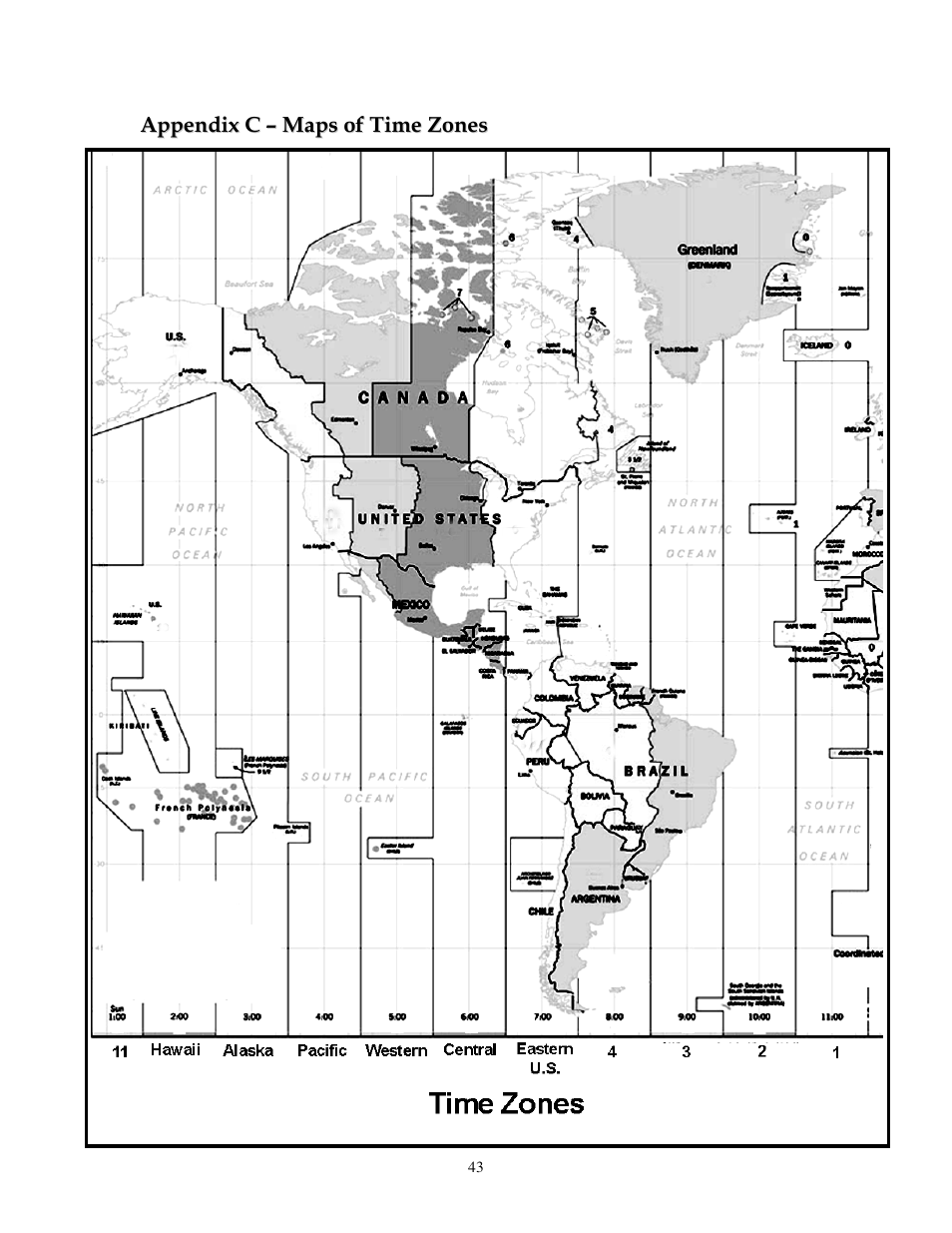Appendix c – maps of time zones | Celestron NexStar HC User Manual | Page 43 / 53