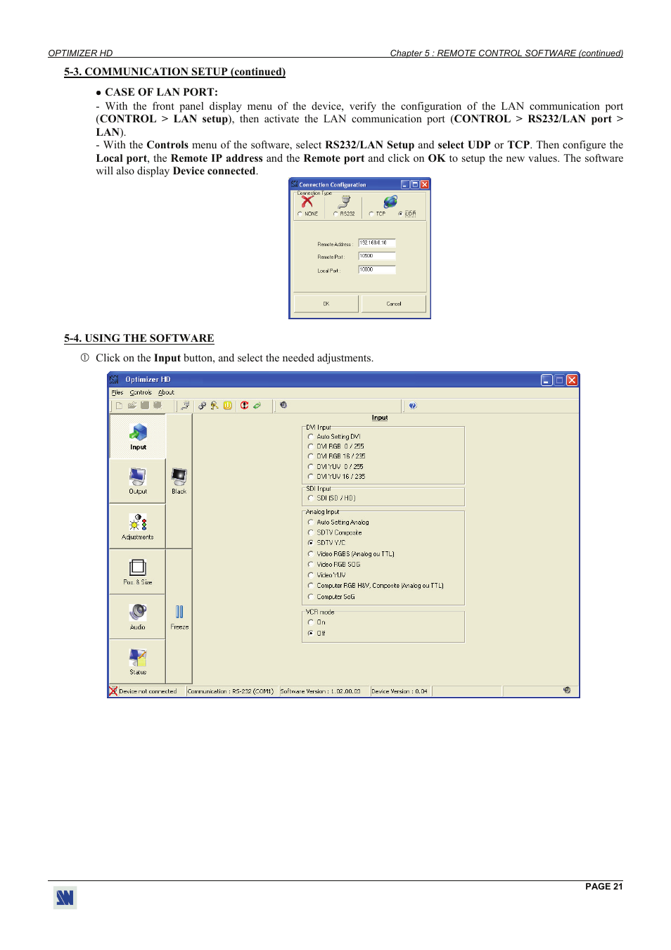 Analog Way Optimizer HD - OHD888-AG User Manual | Page 21 / 26
