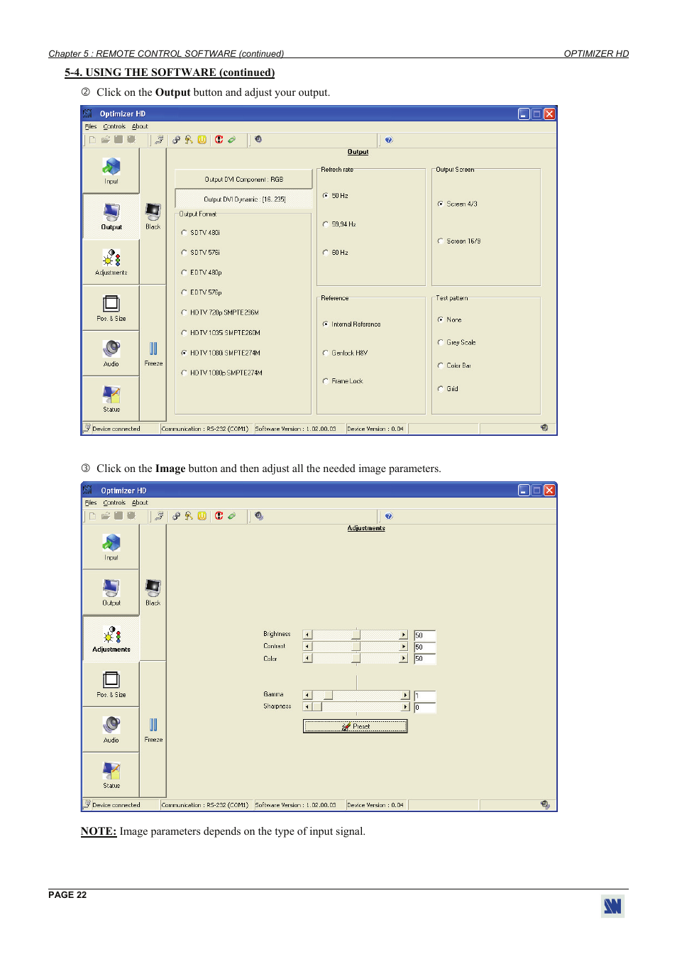 Analog Way Optimizer HD - OHD888-AG User Manual | Page 22 / 26