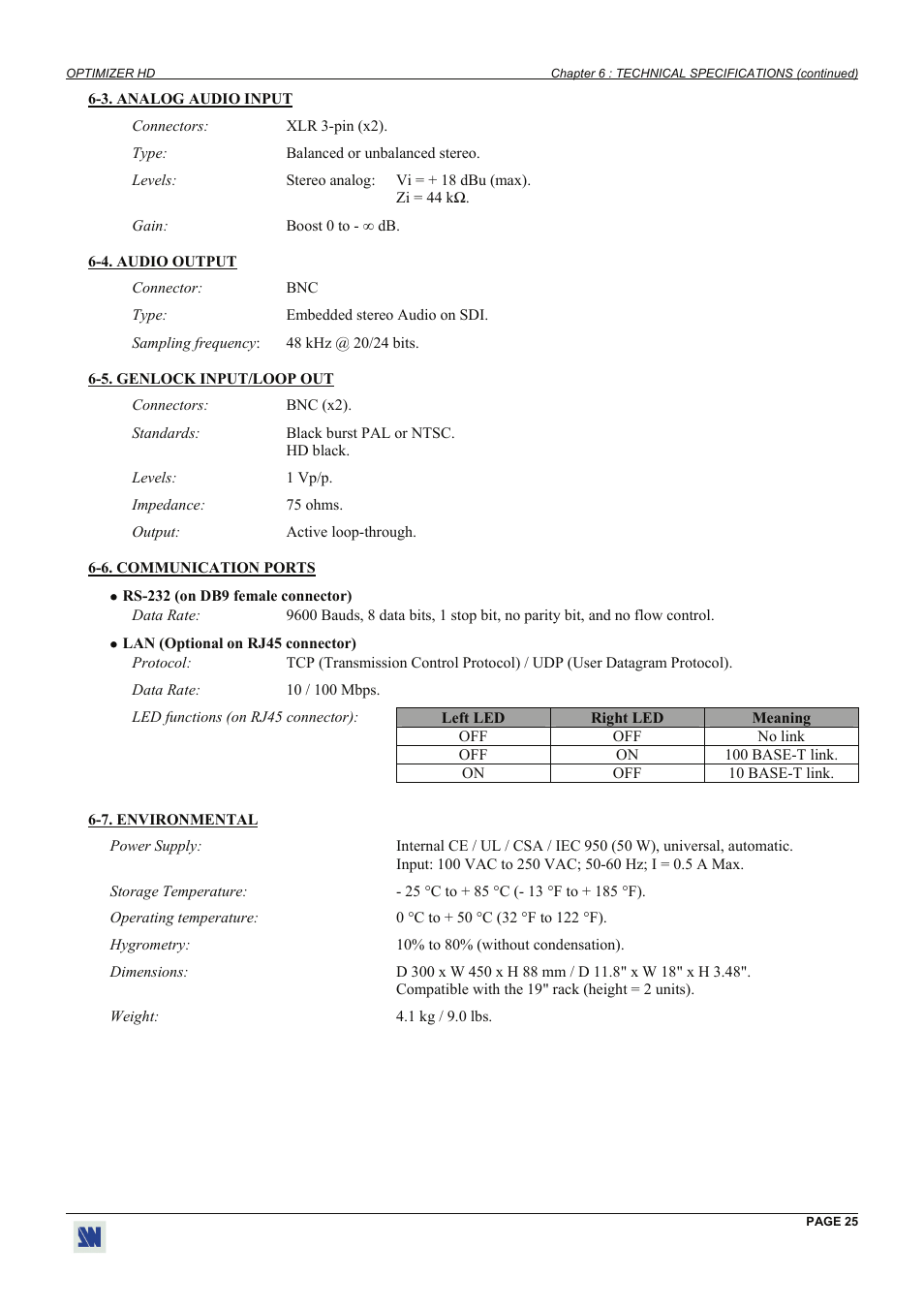 Analog Way Optimizer HD - OHD888-AG User Manual | Page 25 / 26