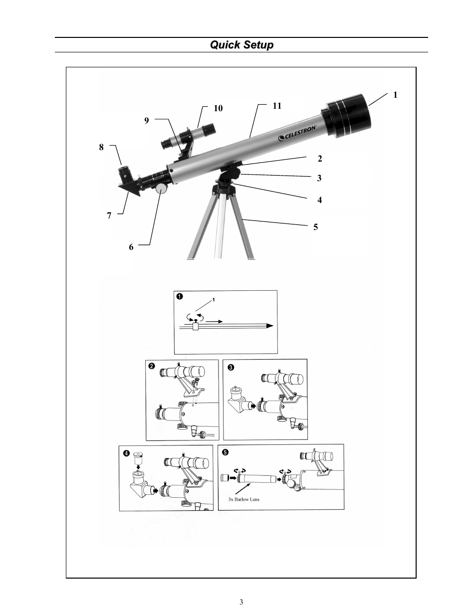 Celestron Power Seeker 50 User Manual | Page 3 / 8