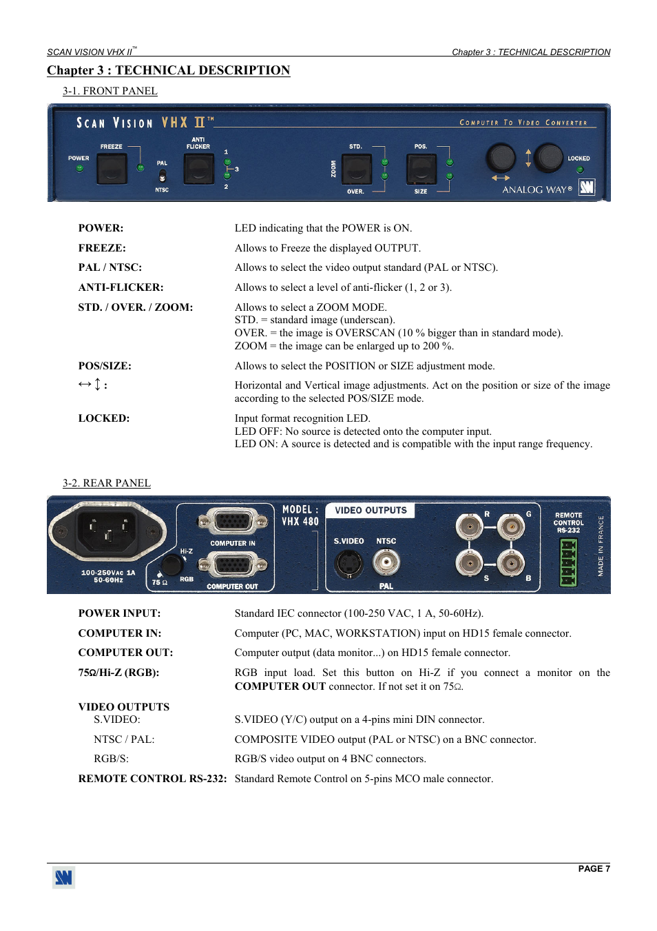 Analog Way Scan Vision VHX II - VHX480 User Manual | Page 7 / 15