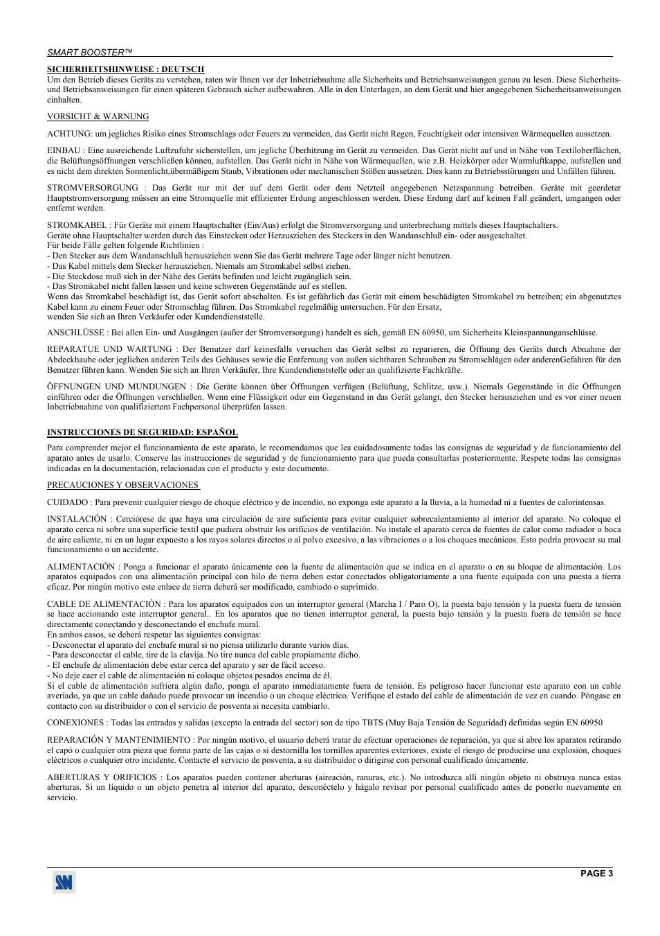 Analog Way Smart Booster - SMB413 User Manual | Page 3 / 11