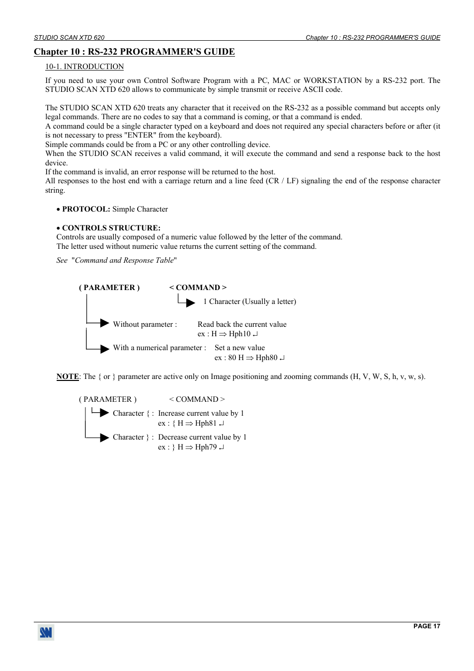Rs-232 programmer's guide, Introduction | Analog Way Studio Scan XTD620 User Manual | Page 17 / 24