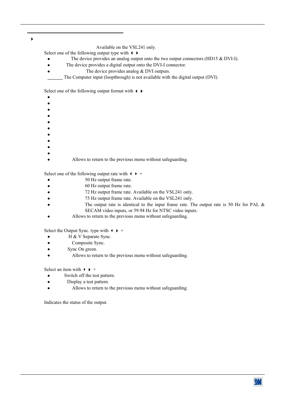 Analog Way V-Scale C - VSL300 User Manual | Page 24 / 38