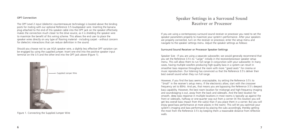 Anthony Gallo Reference 3.5 User Manual | Page 10 / 20