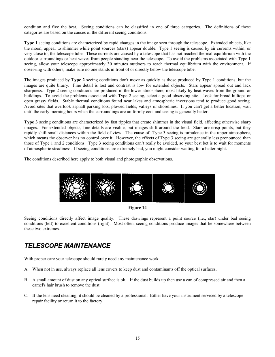 Telescope maintenance | Celestron Ultima 80 User Manual | Page 15 / 19