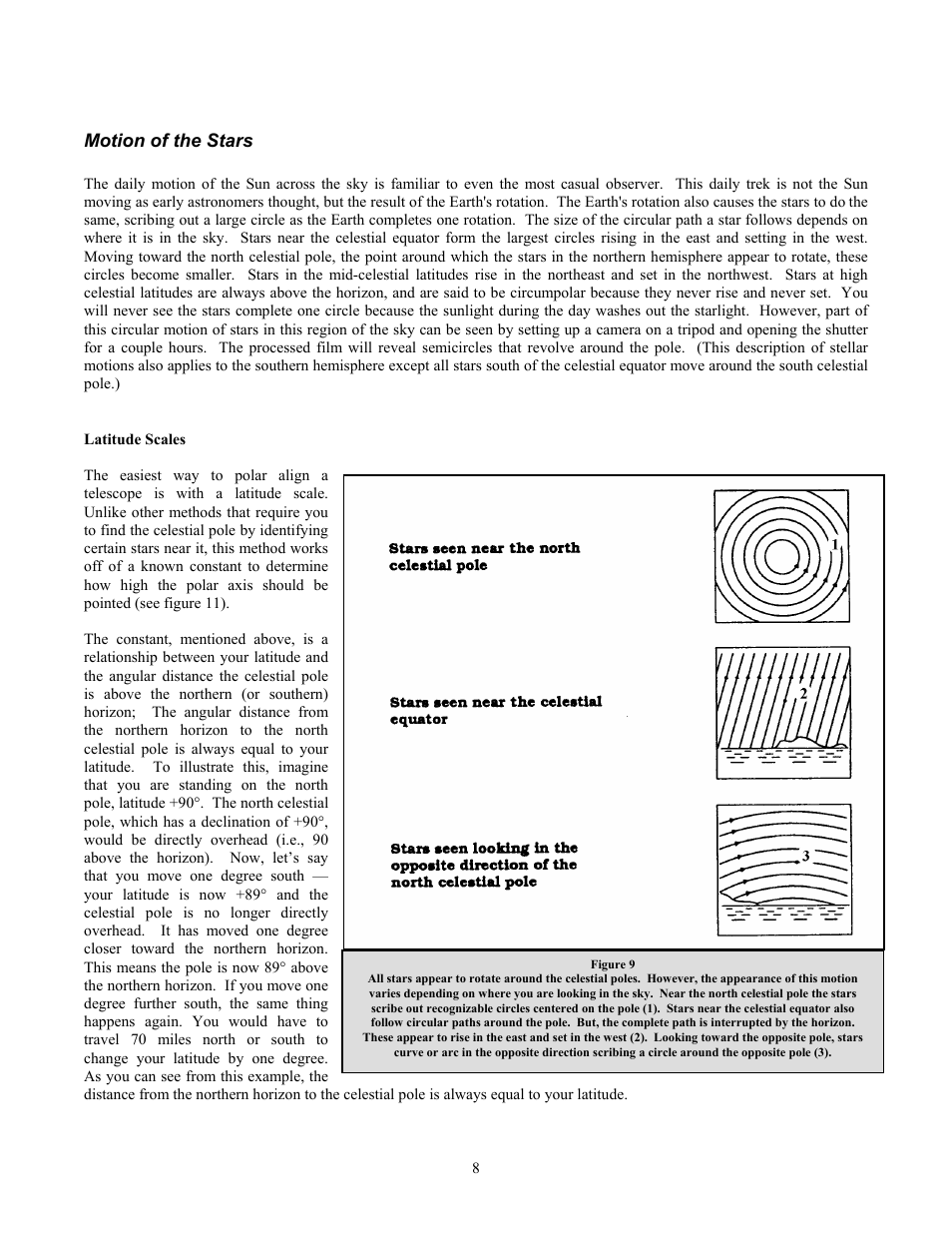 Motion of the stars | Celestron Ultima 80 User Manual | Page 8 / 19