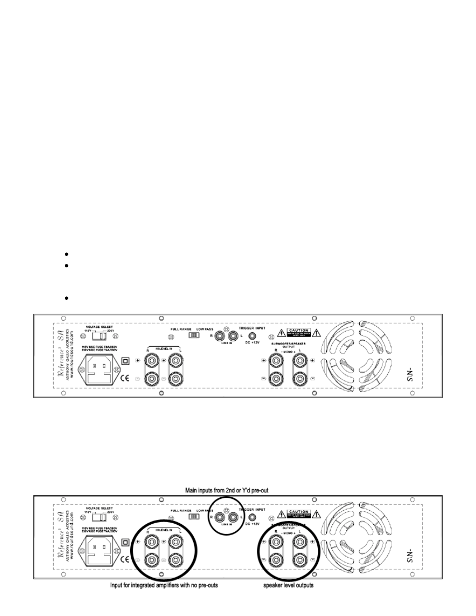Anthony Gallo Reference 3 S.A. Amp User Manual | Page 5 / 8