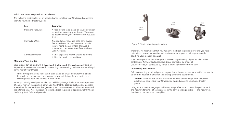 Anthony Gallo Strada User Manual | Page 12 / 18