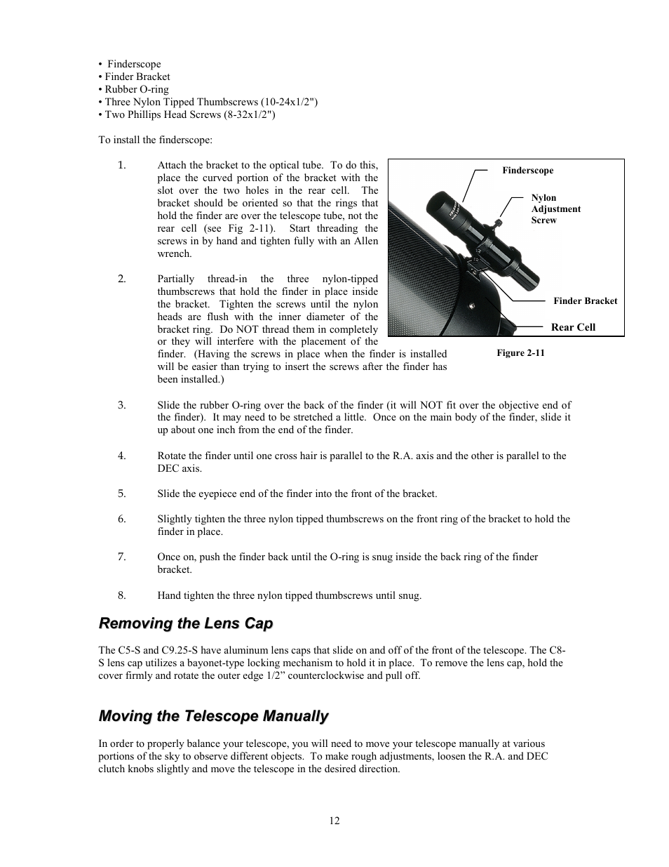 Celestron C8-S User Manual | Page 12 / 69