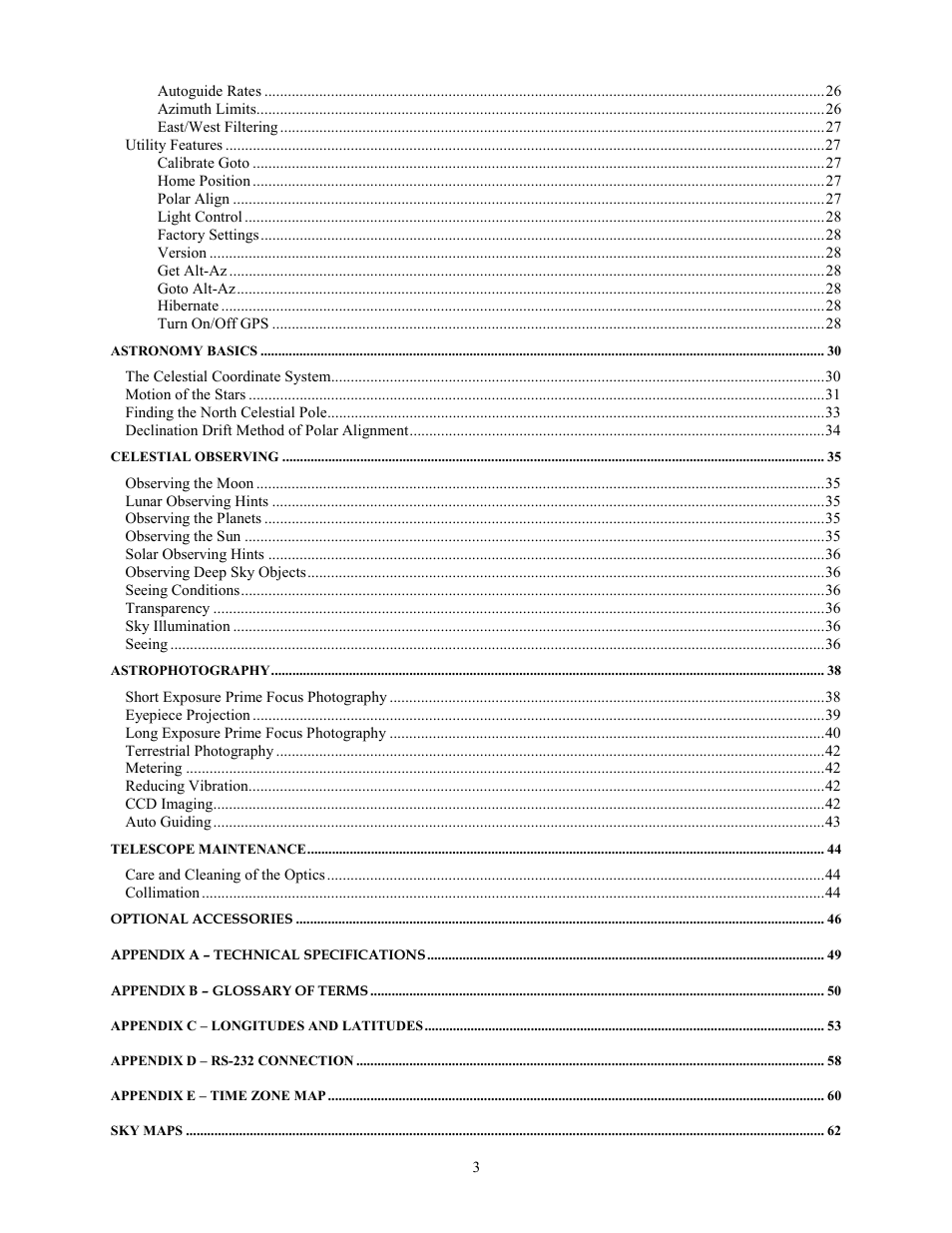 Celestron C8-S User Manual | Page 3 / 69