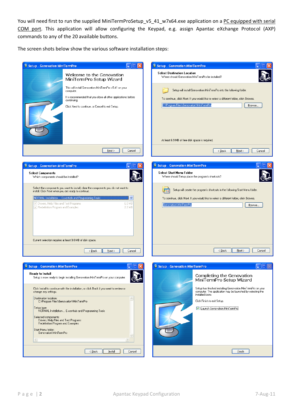 Apantac KEYPAD User Manual | Page 2 / 5