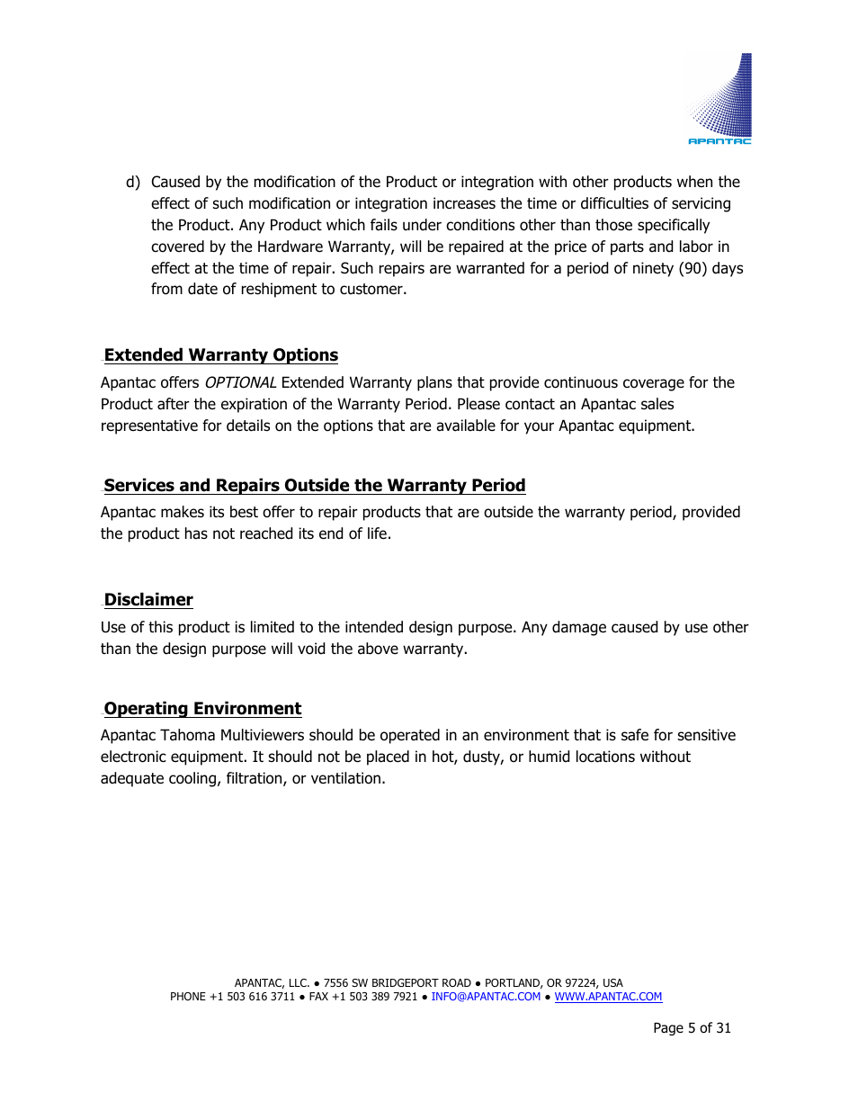 Apantac MiniQ User Manual | Page 5 / 31