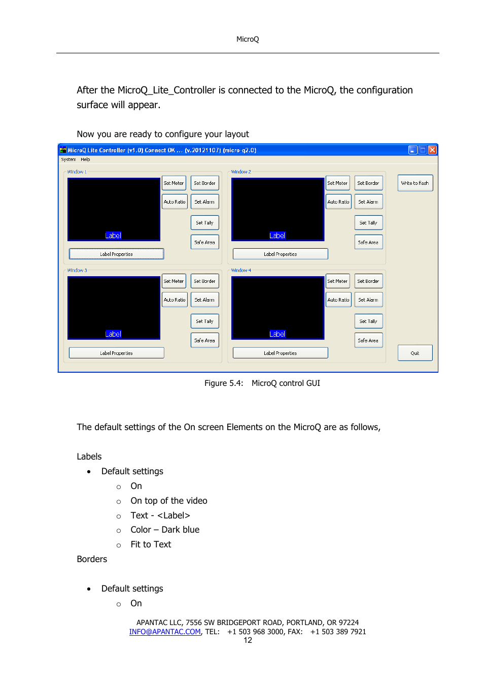 Apantac MicroQ User Manual | Page 13 / 39