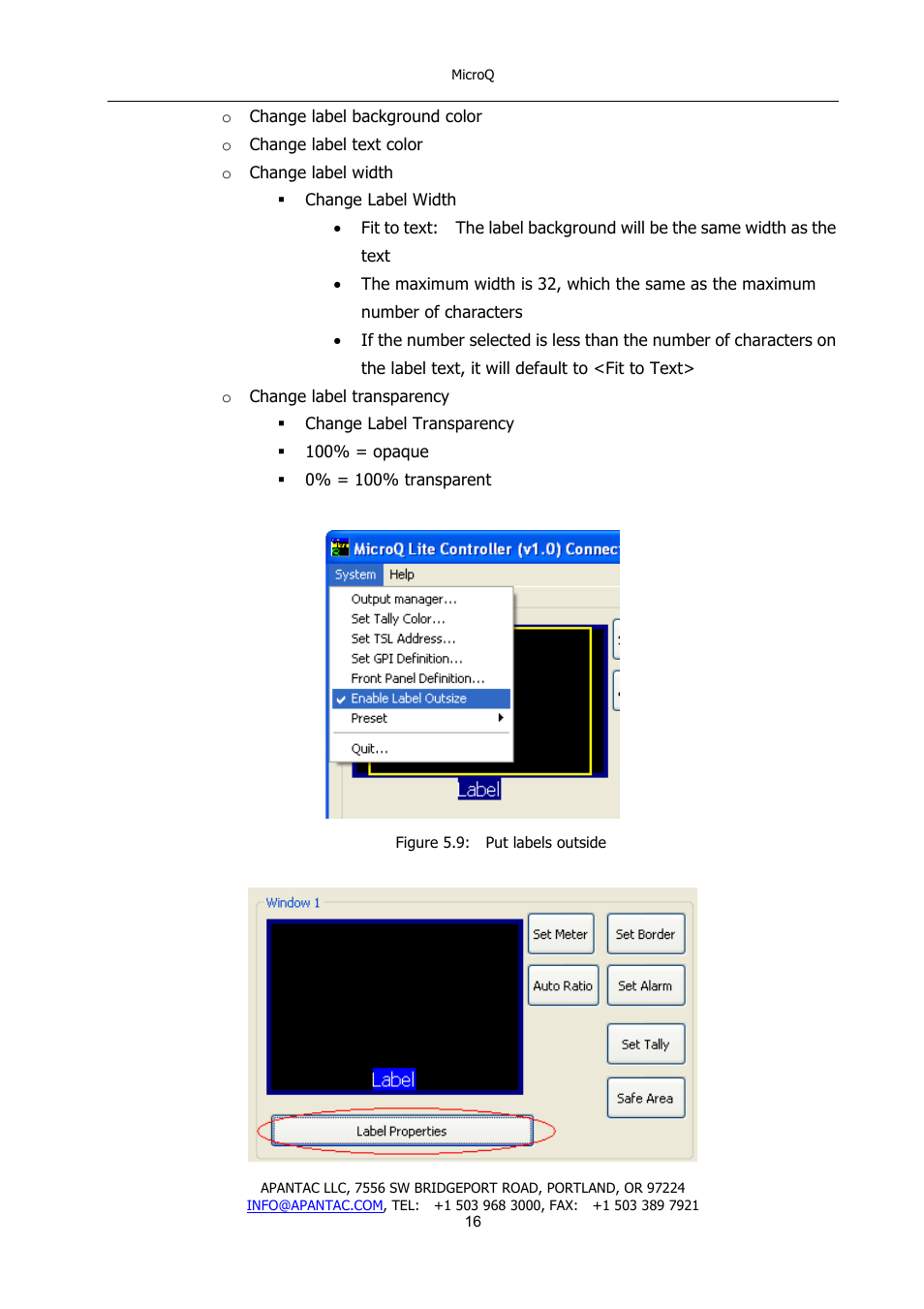 Apantac MicroQ User Manual | Page 17 / 39