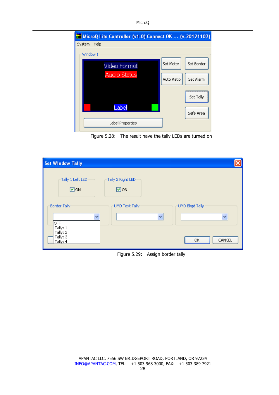 Apantac MicroQ User Manual | Page 29 / 39