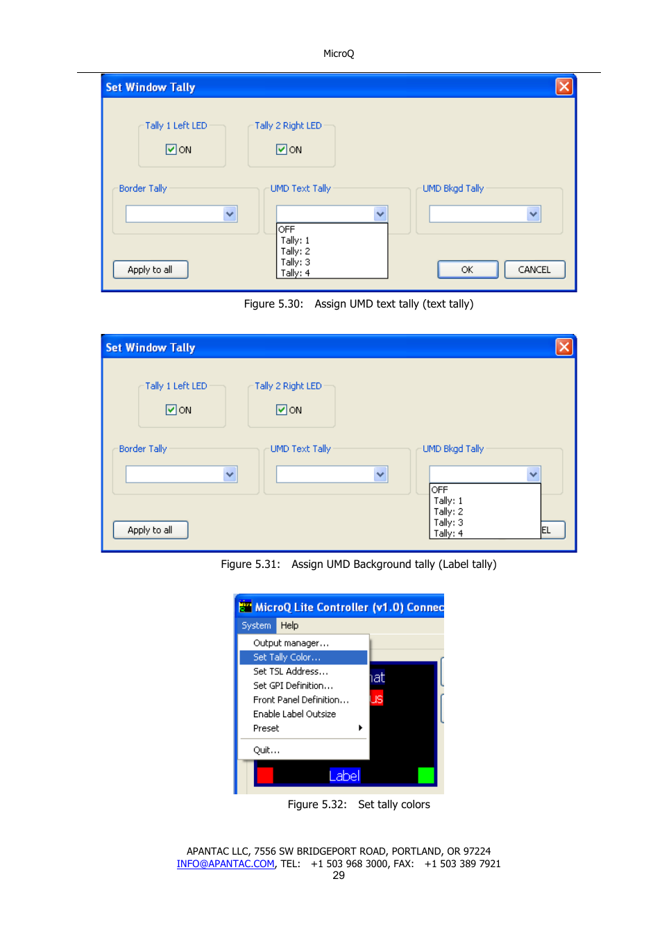 Apantac MicroQ User Manual | Page 30 / 39