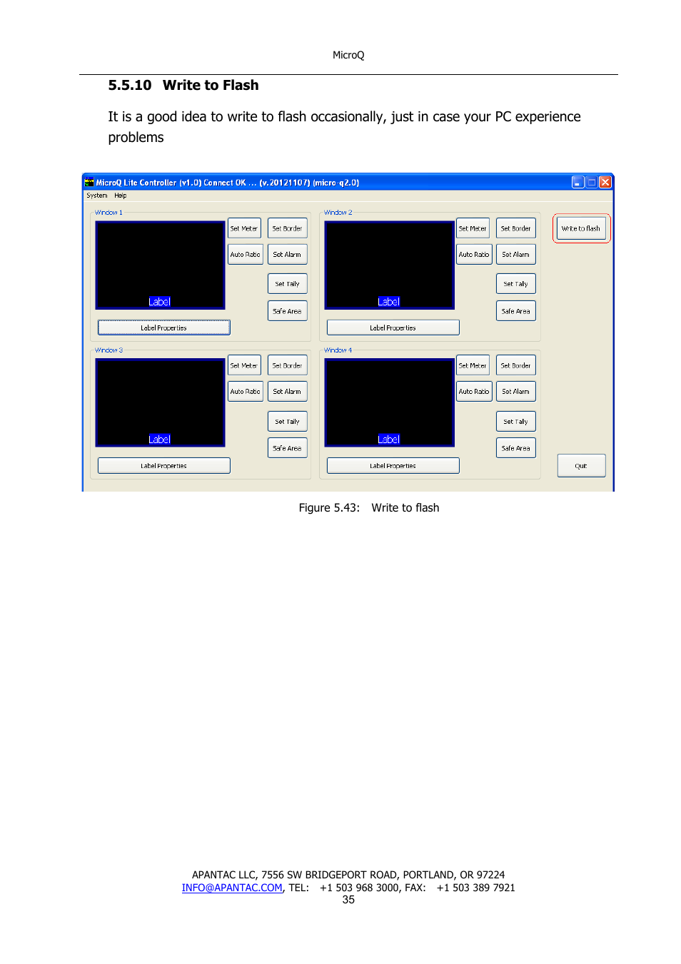 Apantac MicroQ User Manual | Page 36 / 39