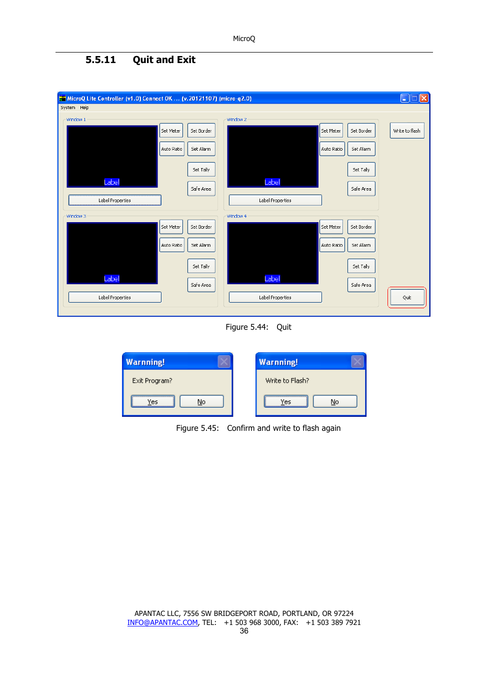 Apantac MicroQ User Manual | Page 37 / 39