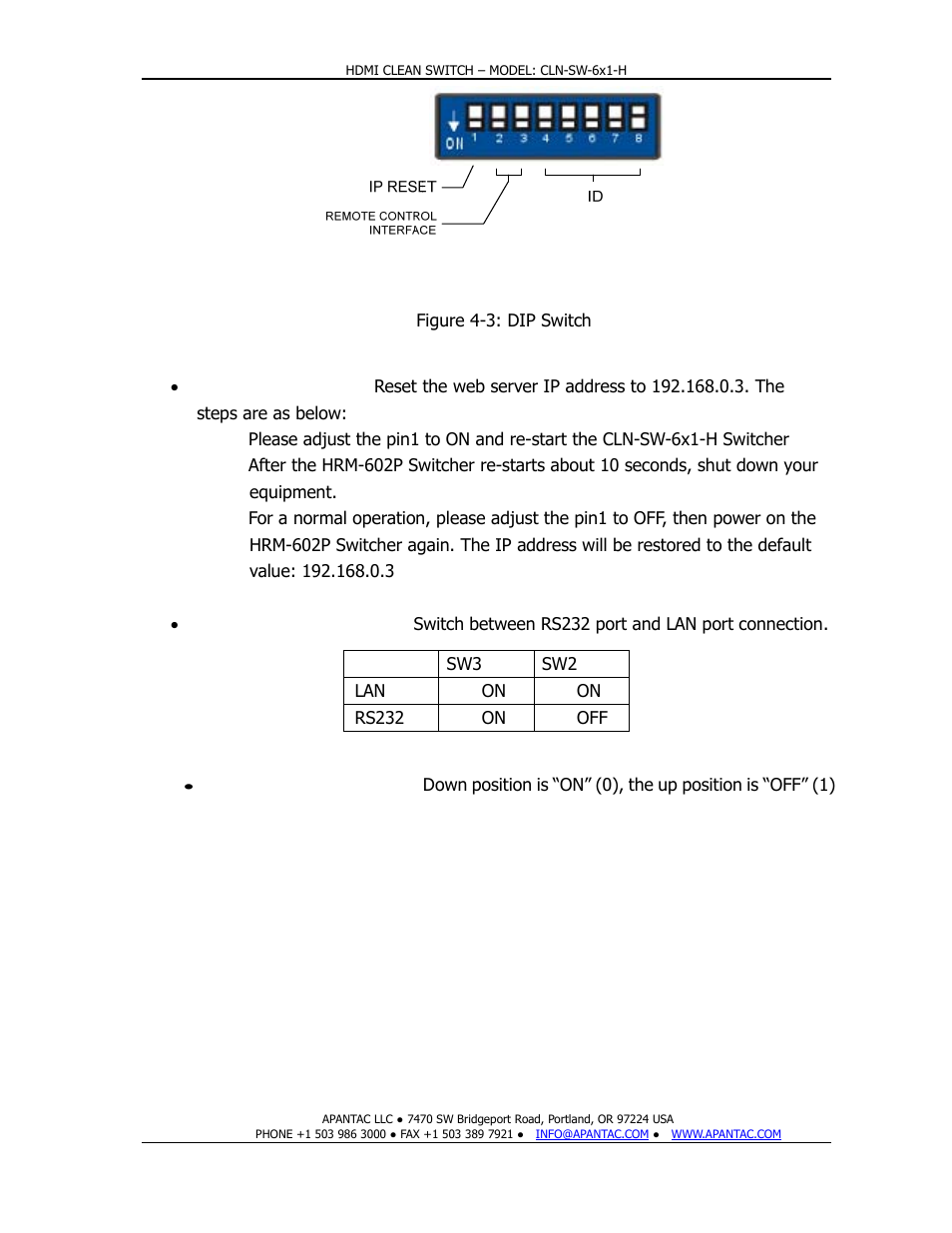 Apantac CLN-SW-6x1-H User Manual | Page 9 / 15